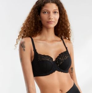 Panache Black Envy Side Support Balconette Bra 34FF